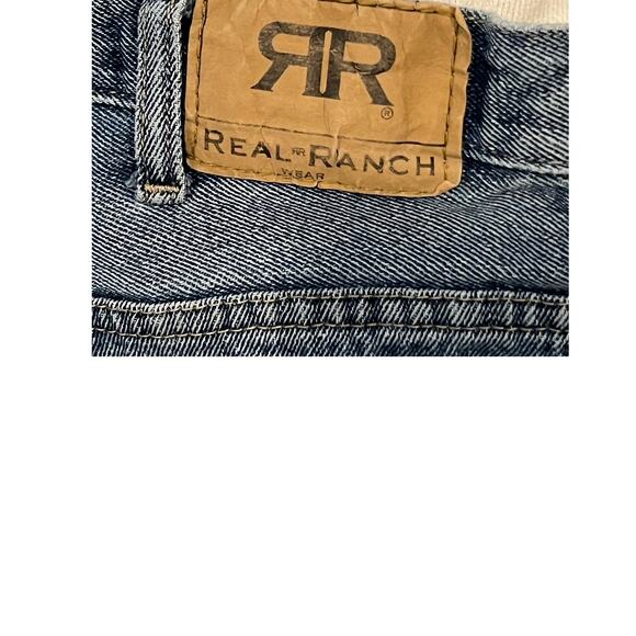 Real Ranch Straight Blue Jeans Mens 34x28 - Picture 3 of 6